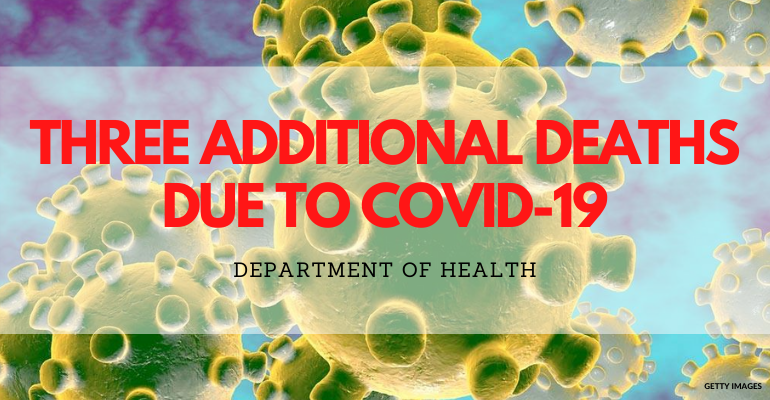 DOH announces three additional deaths due to COVID-19