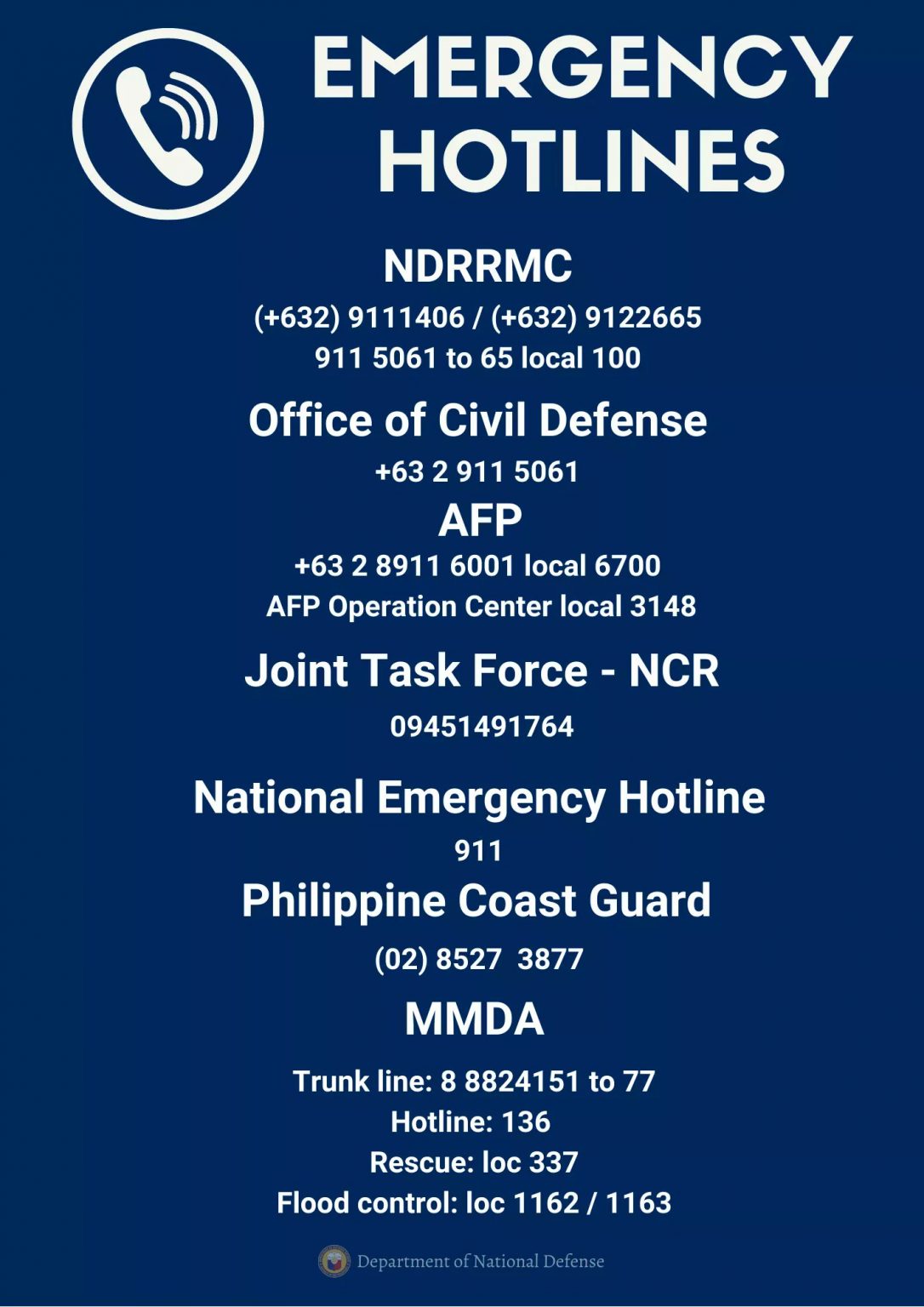 LOOK: List of Typhoon Emergency, Rescue Hotlines - WhatALife!