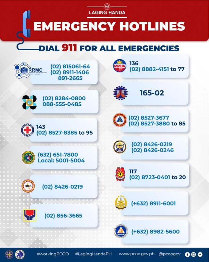 LOOK List of Typhoon Emergency, Rescue Hotlines WhatALife!