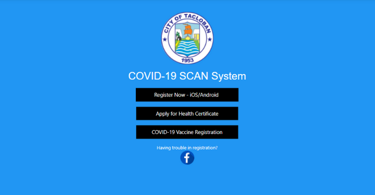 how to register online qr code for tacloban city