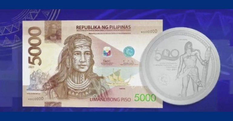 LOOK: BSP unveils P5000 Lapulapu Commemorative Banknote, Silver Medal
