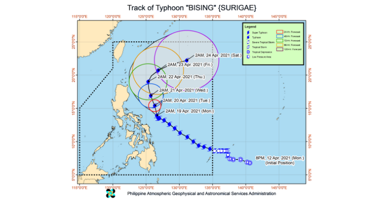 PAGASA: Typhoon Bising continues to weaken