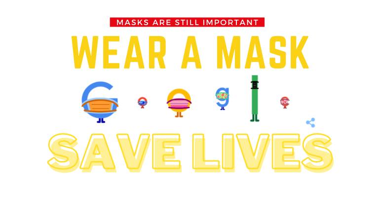 Google Doodle reminds public ‘masks are still important’