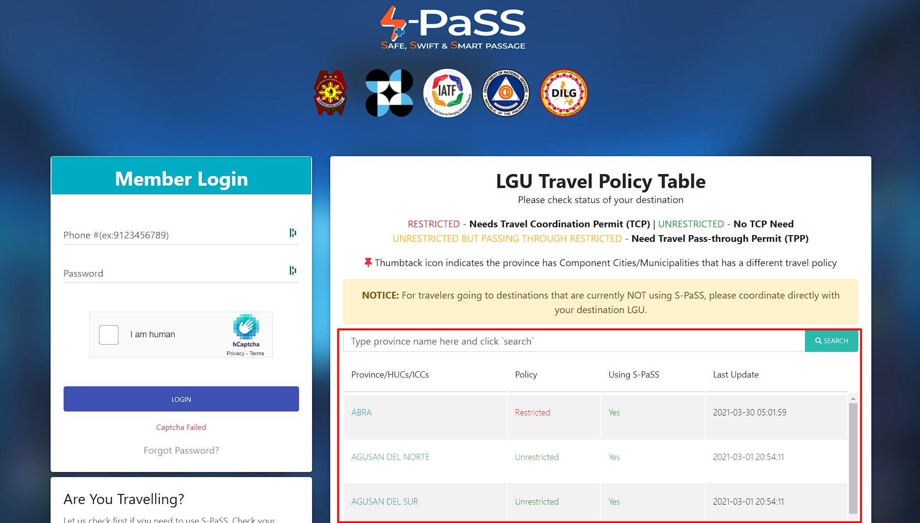 s-pass-travel-policy-table