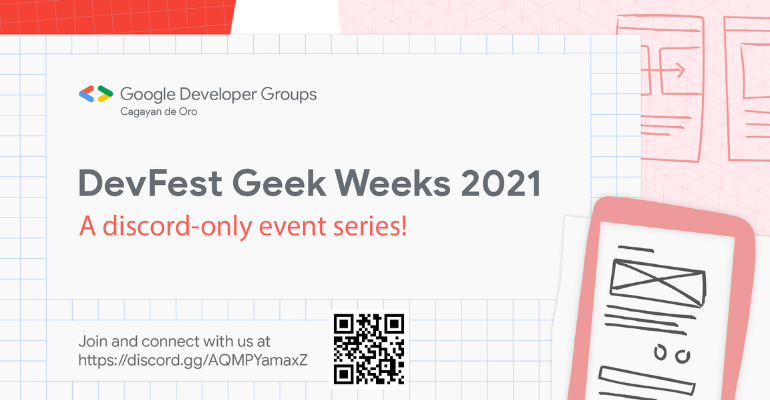 Join GDG Cagayan de Oro’s first-ever ‘DevFest Geek Weeks 2021’ discord-only event series
