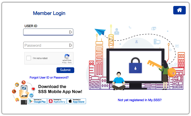 login page