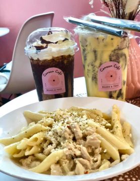 Cool Drinks and Pasta from the Corner Cafe