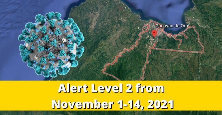 Cagayan de Oro under Alert Level 2 from November 1-14