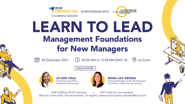 Join ECCP’s ‘LEARN TO LEAD: Management Foundations for New Managers’ webinar