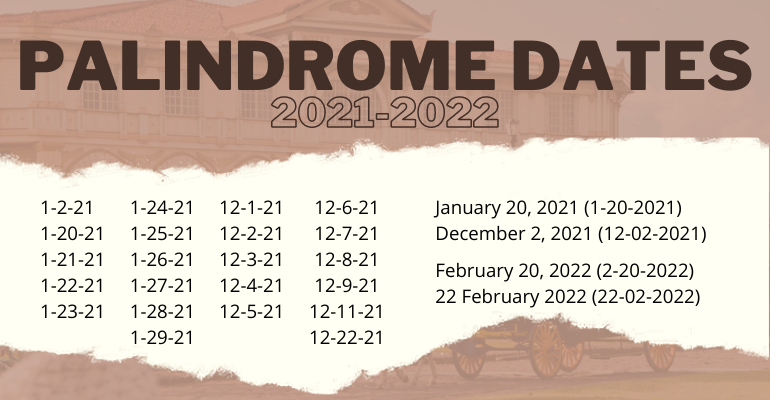 LIST: Palindrome Dates in 2021, 2022
