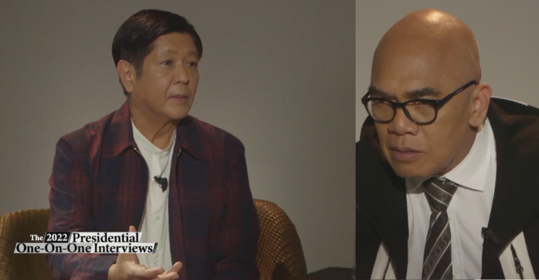 WATCH: 2022 Presidential Interview with Boy Abunda featuring Former Senator Bongbong Marcos