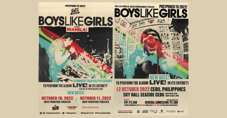 Boys Like Girls 2022 Tour in Cebu, Manila Pushes Through