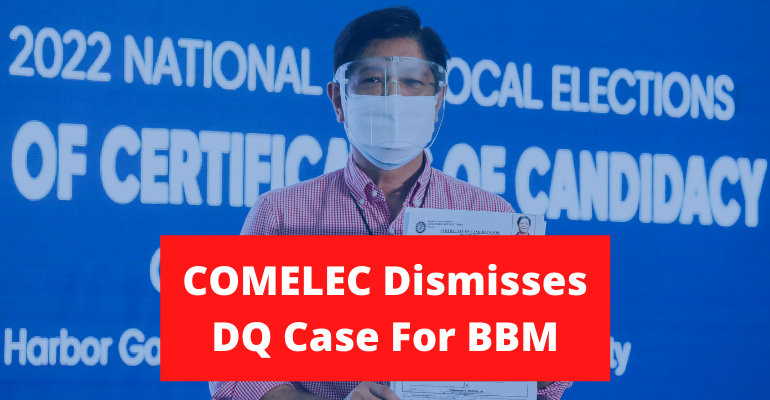 BREAKING NEWS: Comelec division dismisses consolidated DQs vs Marcos