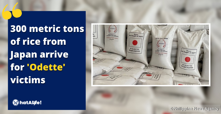 japan donates 300 metric tons rice to odette victims