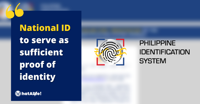 national id serve as sufficient proof of identity eo 162