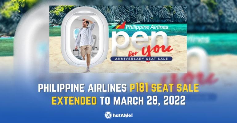 PAL P181 seat sale extended to march 28 2022