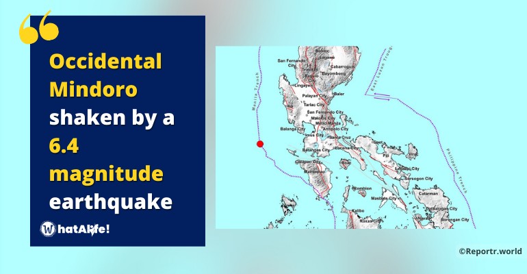 Magnitude 6.4 earthquake hits in Occidental Mindoro