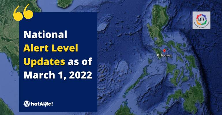 National Alert Level Updates as of March 1, 2022