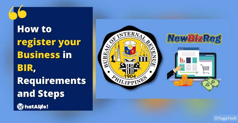 requirements and steps bir registration for new business