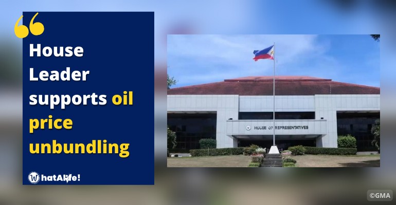 unbundling of oil prices supported by the house leader