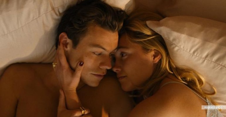 Florence Pugh and Harry Styles intimate first look in Olivia Wilde’s ‘Don’t Worry Darling’