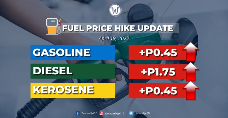 Fuel price hike on Tuesday, April 19