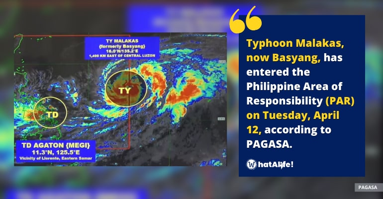 Malakas becomes a typhoon, gets named Basyang as it joins Agaton inside PAR