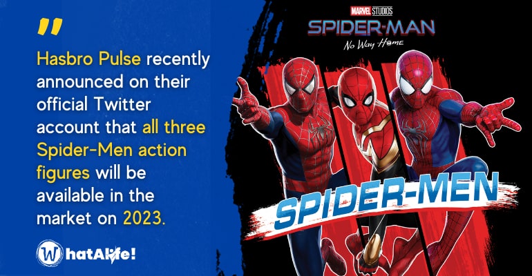 three spidermen hasbro figures release in 2023