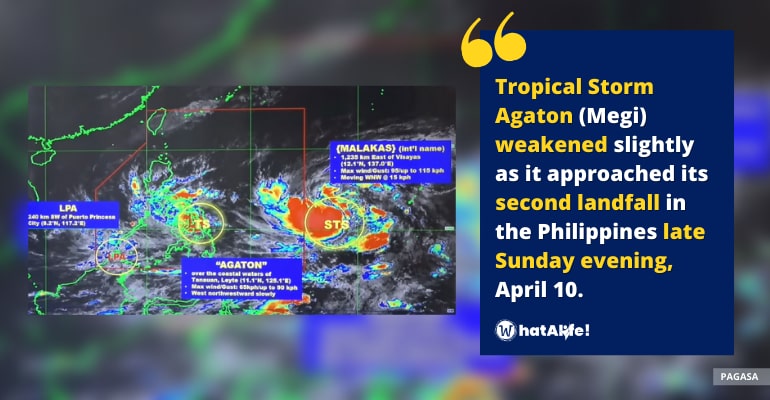 Agaton weakens into tropical depression