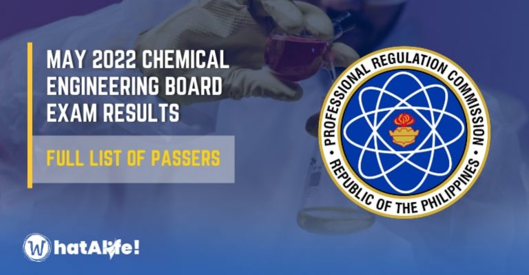 Chemical Engineering Board Exam Results May 2022 - WhatALife!