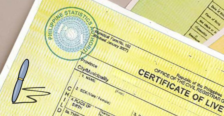 Did you know? A PH law allows birth certificate typographical error correction