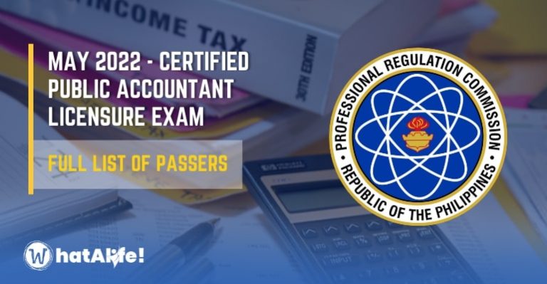 List Of Passers — May 2022 CPA Licensure Exam Results - WhatALife!