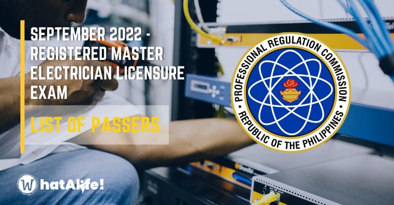 Full List of Passers —  September 2022 Registered Master Electrician Licensure Exam