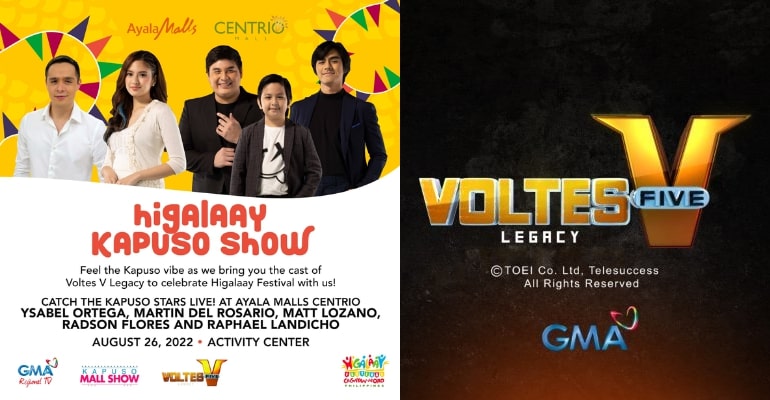 Voltes V: Legacy Cast to be in Kapuso Higalaay Show at Centrio Ayala Mall