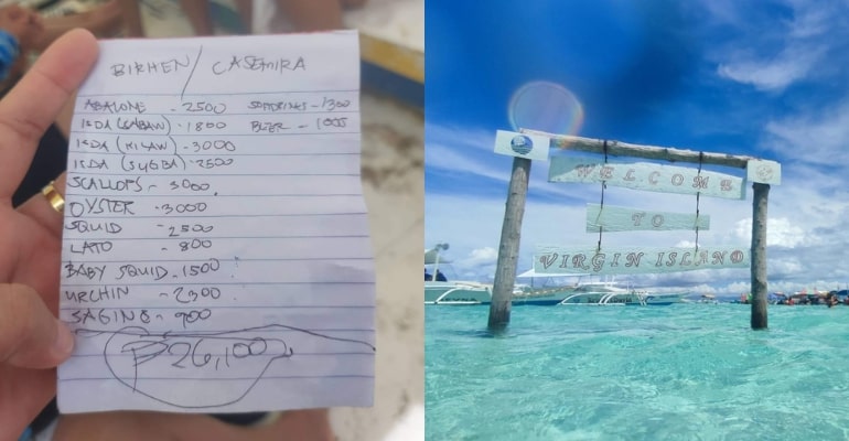 Virgin Island in Panglao, Bohol, closed amid the viral video of overpriced seafood