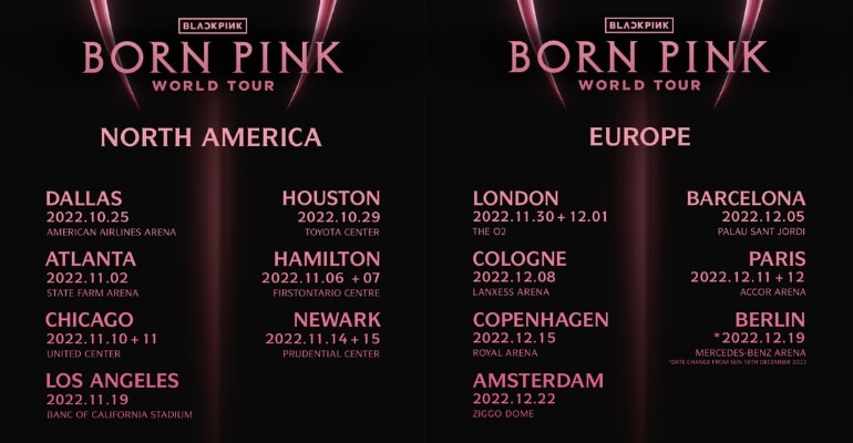 BLACKPINK Born Pink World Tour 2022