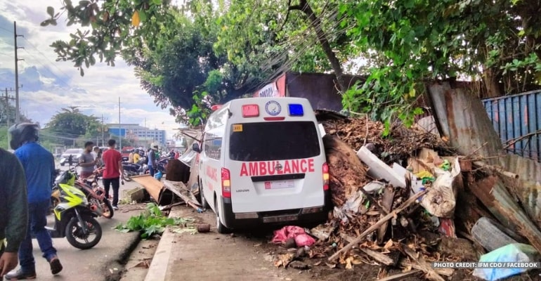 food driver ambulance collision