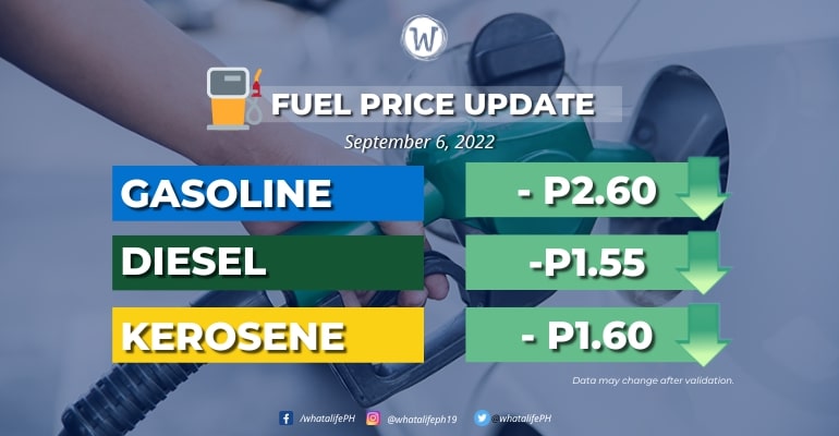 Fuel price rollback September 6, 2022