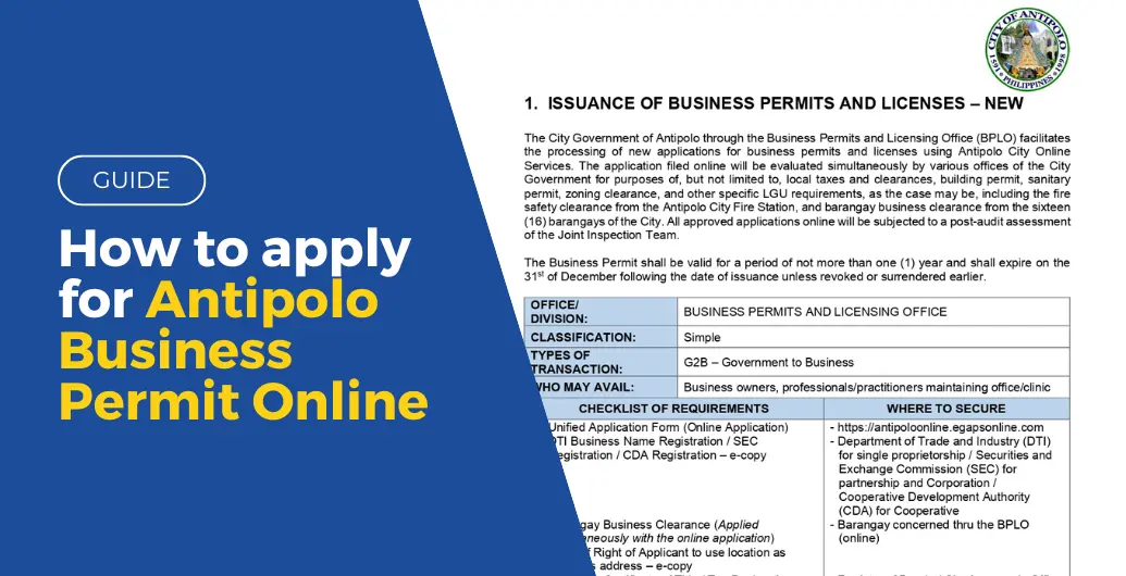 How To Apply For Antipolo Business Permit Online?