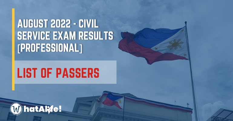 List of Passers August 2022 Civil Service Exam Results – Professional Level