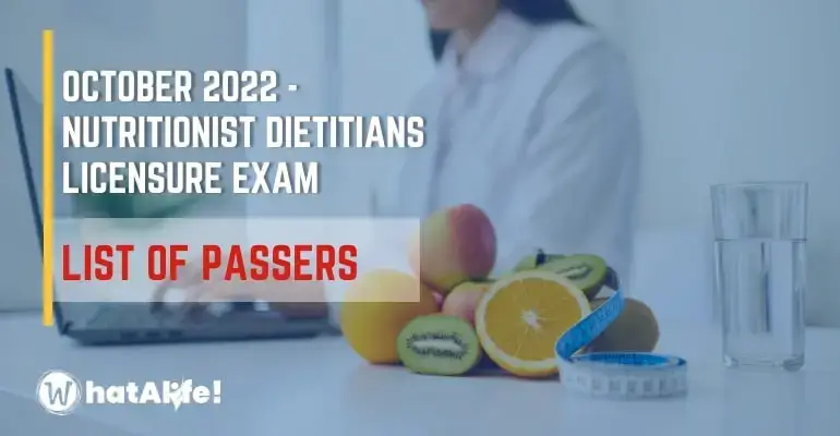 full list of passers october 2022 nutritionist dietitians licensure exam