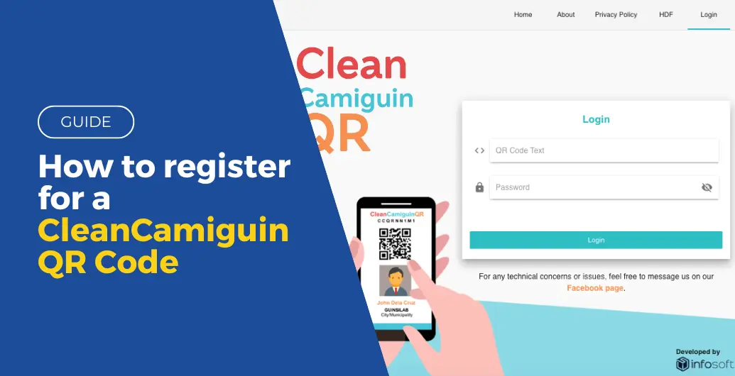 How to register for a CleanCamiguinQR Code