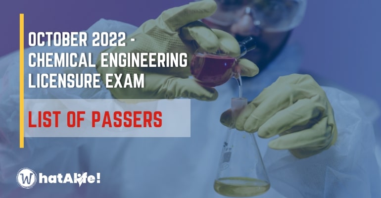 list of passers October 2022 Chemical Engineering Licensure Exam