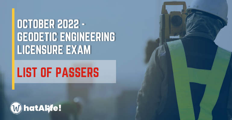 list of passers October 2022 Geodetic Engineers Licensure Exam