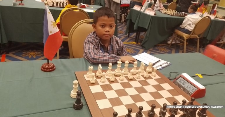 Bince Operiano, chess prodigy from Albay, wins gold in Thailand