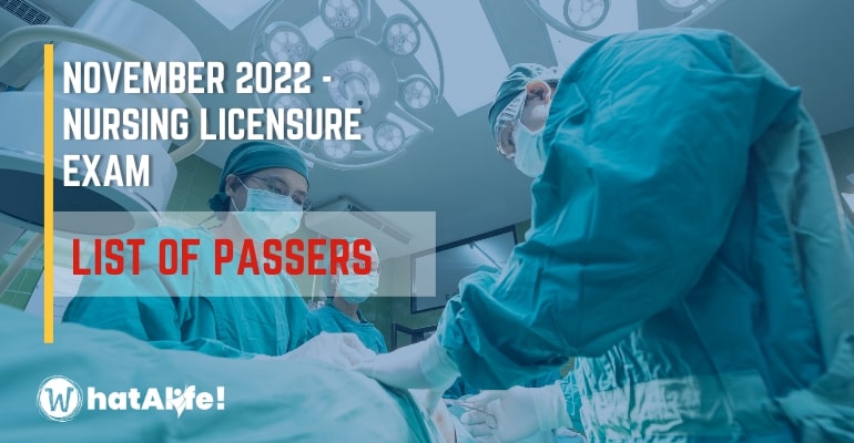 Full List of Passers — November 2022 Nursing Licensure Exam (NLE)