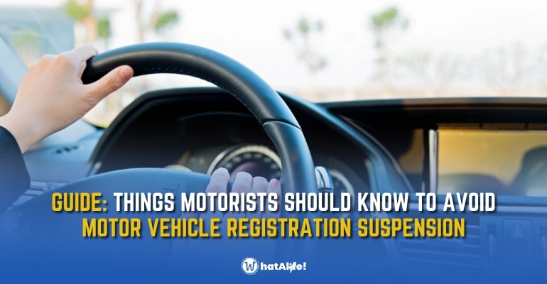 registration of motor vehicle may be suspended if