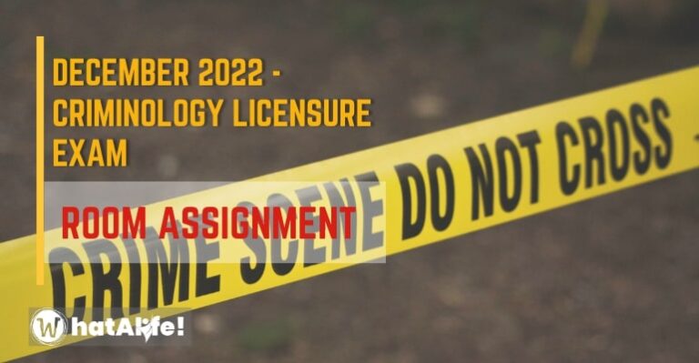 room assignment criminology december 2022