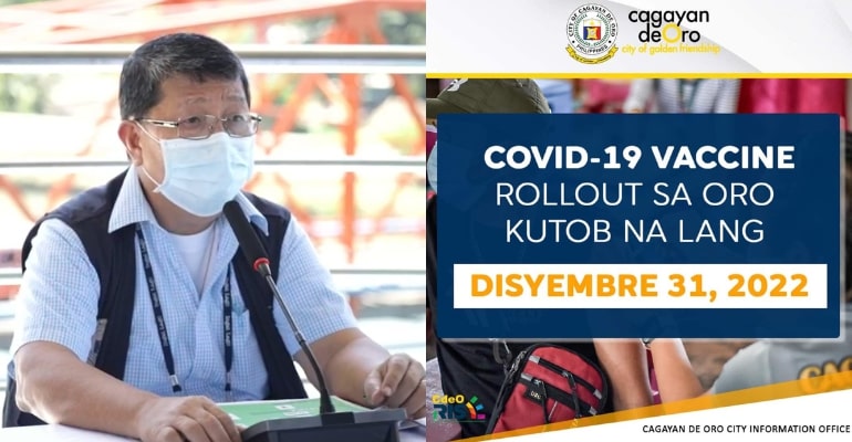 COVID-19 vaccine rollout in CDO to last until December 31, 2022