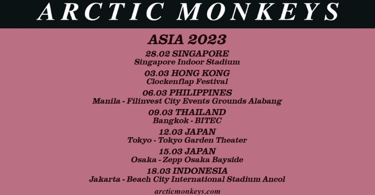 Arctic Monkeys to hold first-ever concert in Manila on 2023